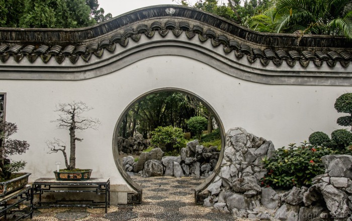The gate to the Bonsai Garden